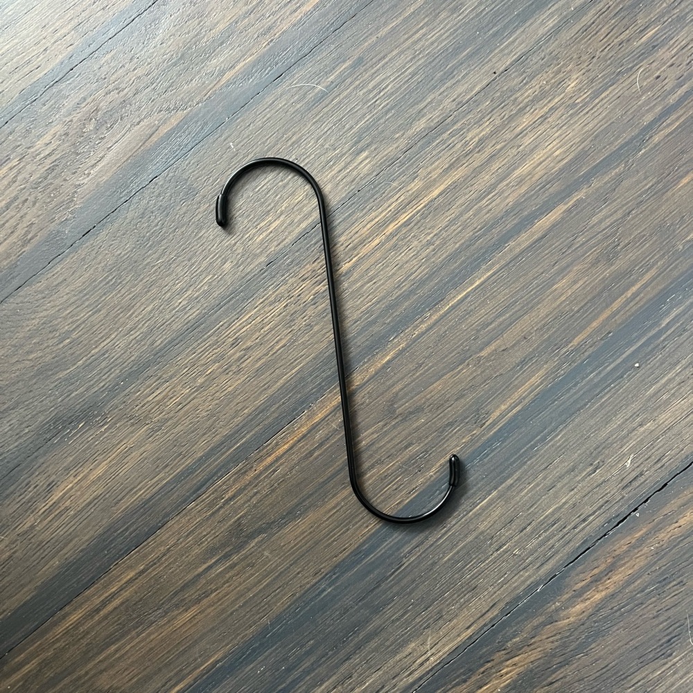 Sleek Black Metal Wall Hook